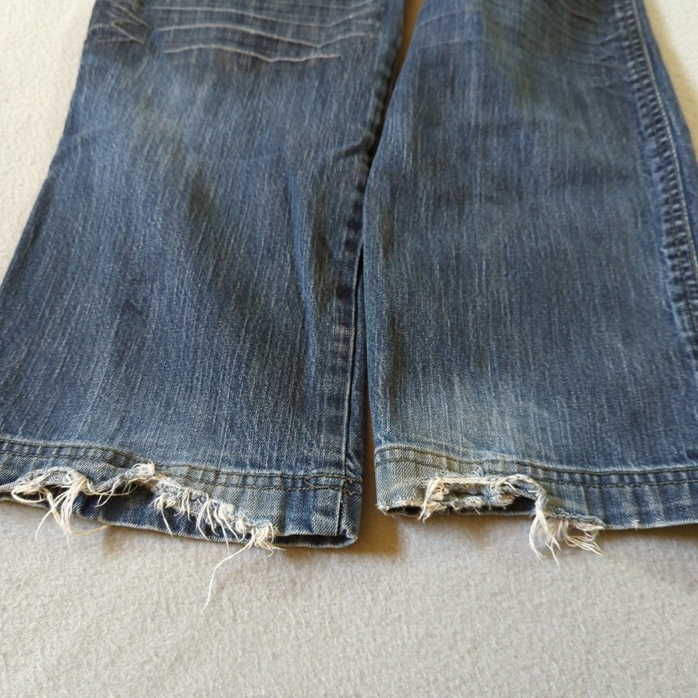 Tyte Jeans Womens Size 16 Medium Wash Distressed Straight Leg Y2K Denim - Picture 7 of 9